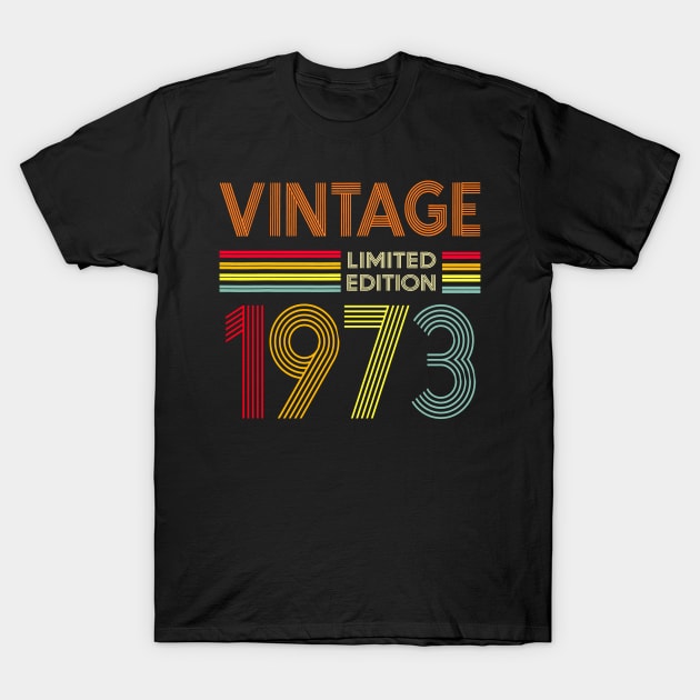 Vintage 1973 Limited Edition 50th Birthday T-Shirt by Kontjo